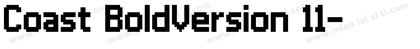 Coast BoldVersion 11字体转换